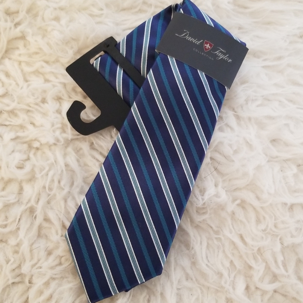 Neck Tie / blue / silver